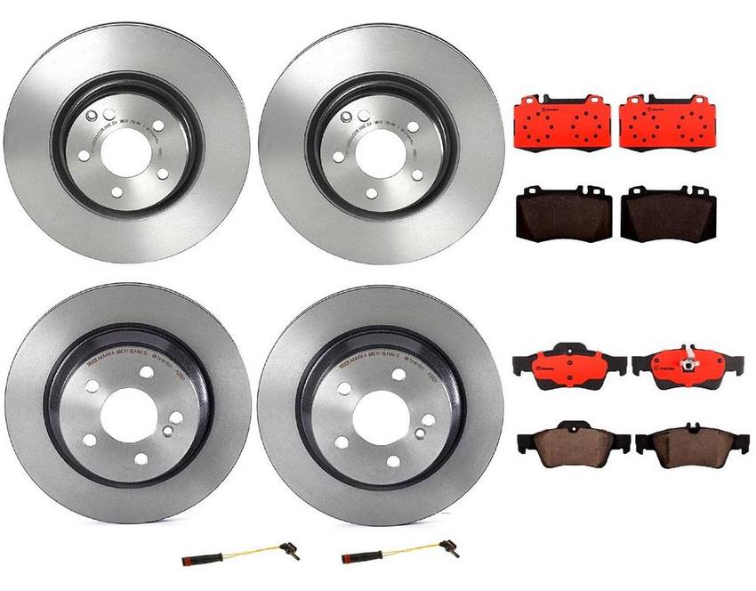 Brembo Brake Pads and Rotors Kit - Front and Rear (330mm/300mm) (Ceramic)